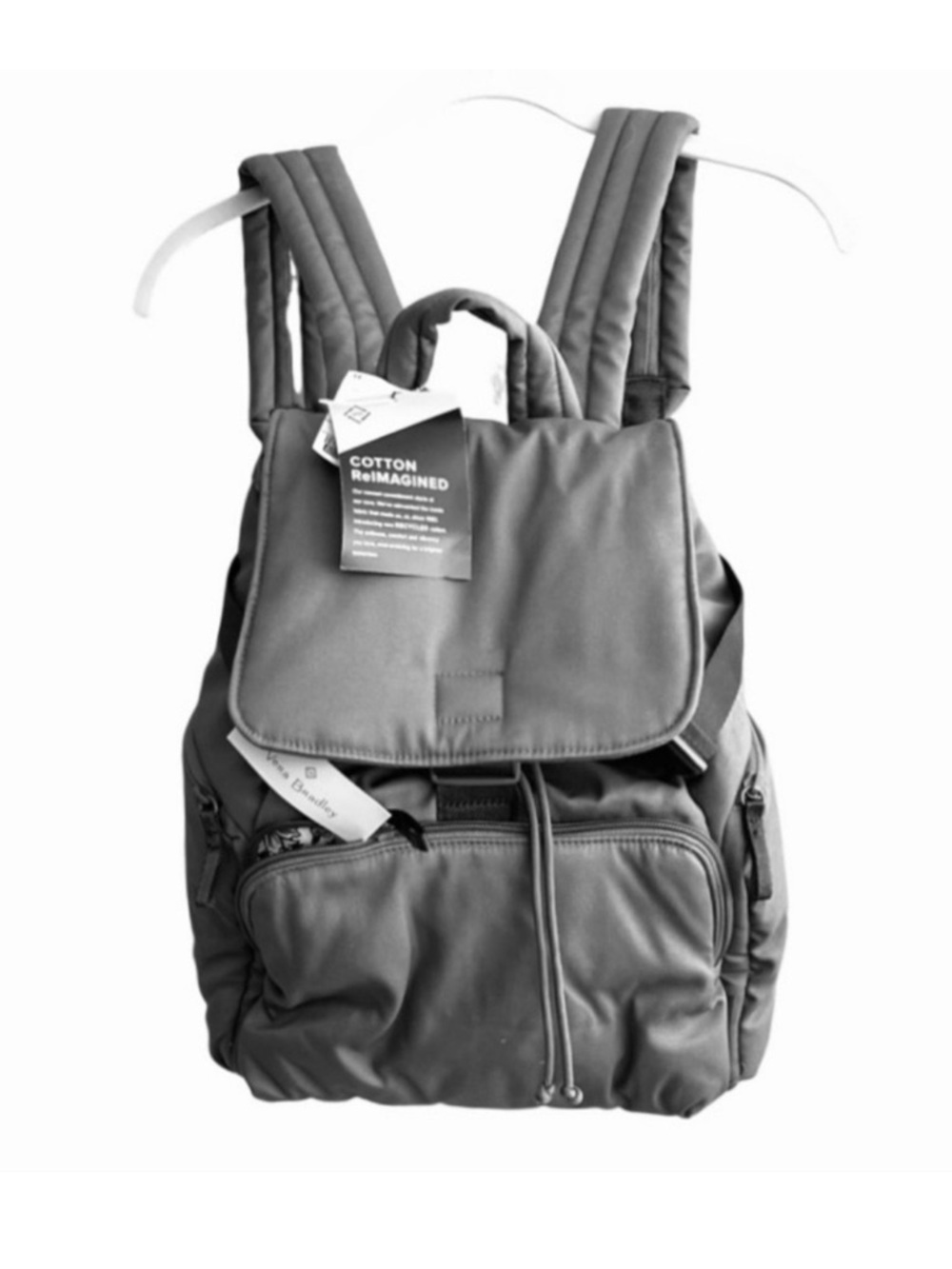 NEW Vera Bradley Soft Sided Utility Backpack Washable Cotton Galaxy Gray Large - Picture 15 of 16